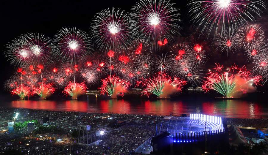 New Year's Eve at Copacabana Beach in Rio de Janeiro